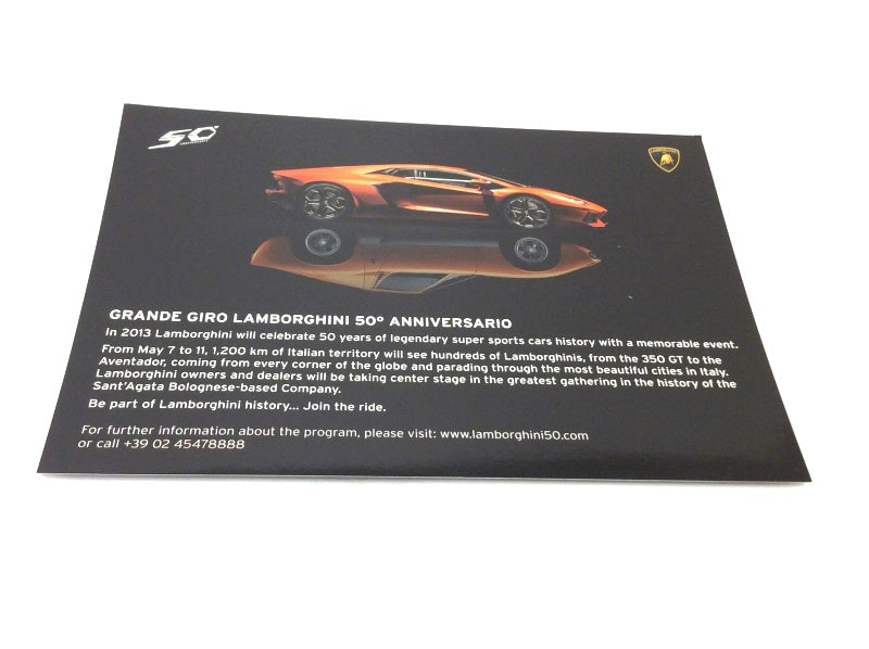 New OEM 2013 Lamborghini Giro 50th Anniversary Publication Brochure