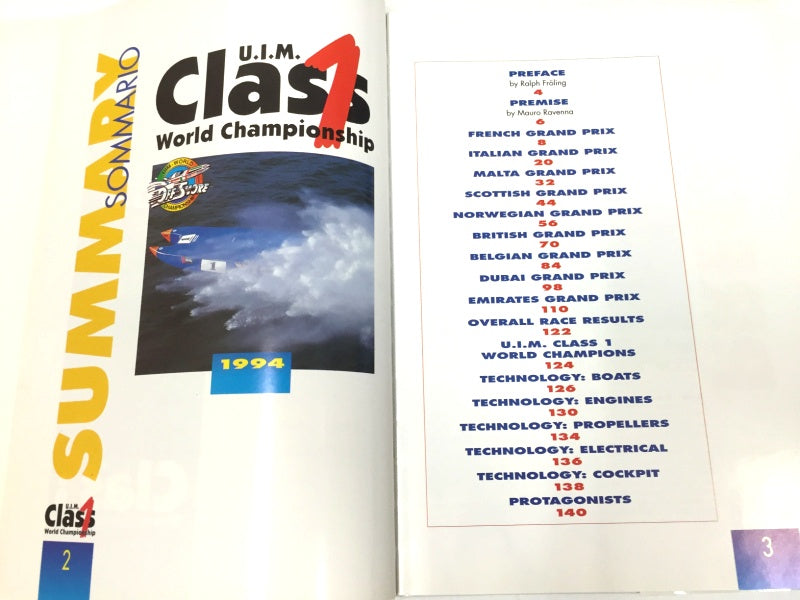 New OEM 1994 Lamborghini World Class 1 Offshore Champions VIP Hardback Publication Manual