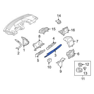 New OEM Genuine Smart Car, Lower Instrument Panel Cover - Part # 45168924067M93