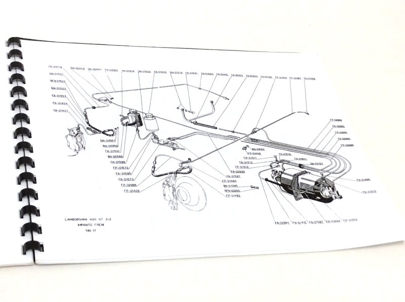New 1965-1967 Lamborghini 400 GT Parts Illustrations Catalogue Manual