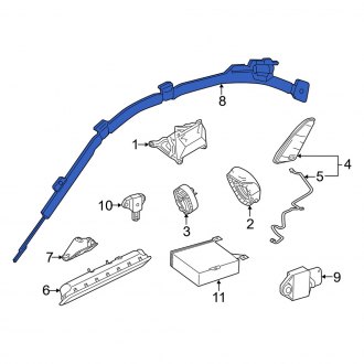 New OEM Genuine Smart Car, Right Curtain Air Bag - Part # 4518600100