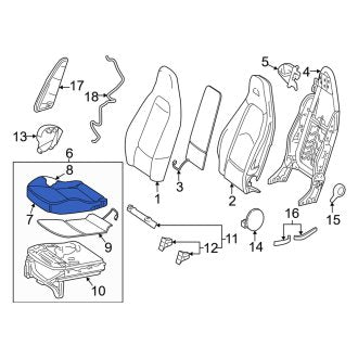 New OEM Genuine Smart Car, Front Right Seat Cover - Part # 4519149000CV5A