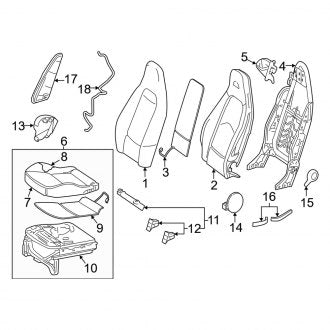 New OEM Genuine Smart Car, Front Right Seat Cushion Foam - Part # 45191003029H18