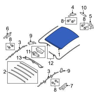 New OEM Genuine Smart Car, Upper Convertible Top - Part # 4.5177802015E+74