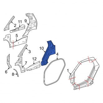 New OEM Genuine Smart Car, Right Body B-Pillar Reinforcement - Part # 4516376316