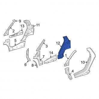 New OEM Genuine Smart Car, Left Body B-Pillar Reinforcement - Part # 4516304716