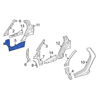 New OEM Genuine Smart Car, Left Lower Inner Door Hinge Reinforcement - Part # 4516360309