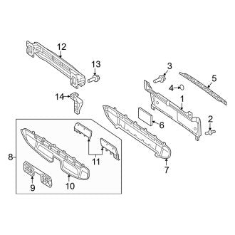 New OEM Genuine Smart Car, Rear Grille - Part # 4516400809C63L