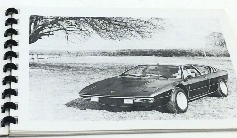 New Lamborghini Urraco P300 Owners Handbook Manual