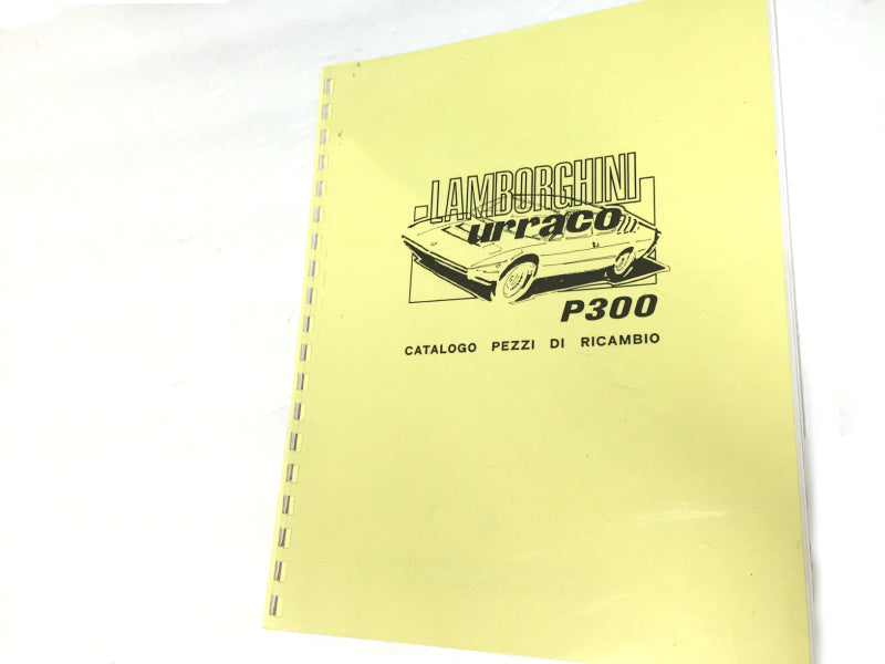 New 1973-1979 Lamborghini Urraco P300 Parts & Illustrations Catalogue