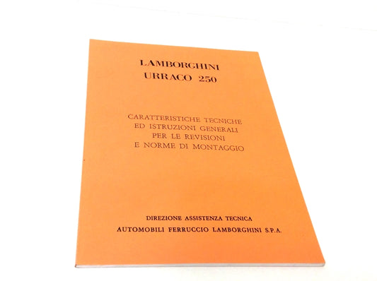 New Lamborghini Urraco 2.4 Service Workshop Manual