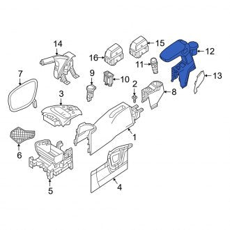 New OEM Genuine Smart Car, Console Armrest - Part # 45368032059J65