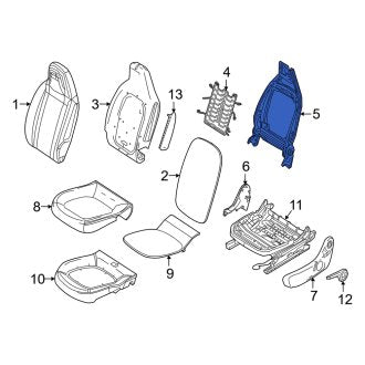 New OEM Genuine Smart Car, Front Left Seat Back Frame - Part # 9104703