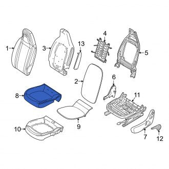 New OEM Genuine Smart Car, Front Left Seat Cover - Part # 45391069007P28