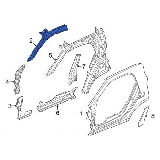 New OEM Genuine Smart Car, Left Upper Body A-Pillar - Part # 4536500500