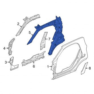 New OEM Genuine Smart Car, Left Body B-Pillar - Part # 4536305702