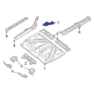 New OEM Genuine Smart Car, Rear Floor Pan Reinforcement - Part # 4536181700