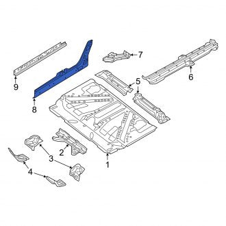 New OEM Genuine Smart Car, Left Floor Side Rail - Part # 4536374701