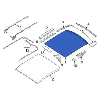 New OEM Genuine Smart Car, Front Convertible Top - Part # 453770090064C82A