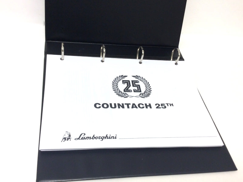 New OEM 1989 Lamborghini Countach 25th Euro Spec Parts & Illustrations Catalogue