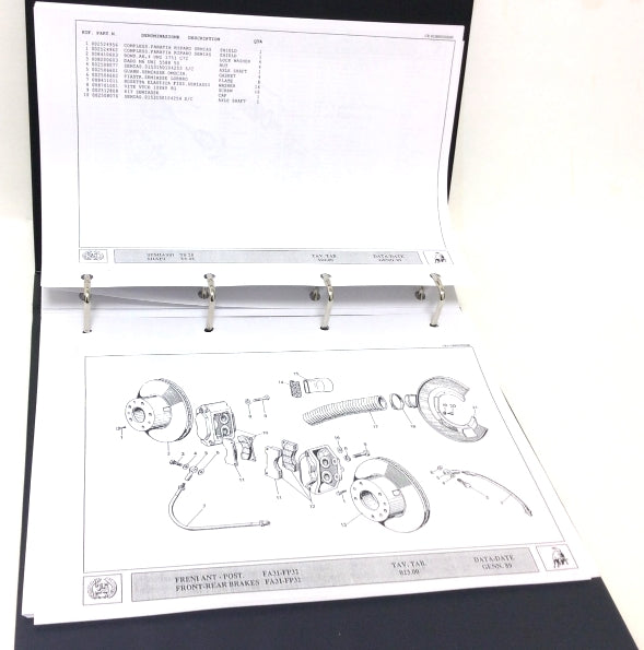 New OEM 1989 Lamborghini Countach 25th Euro Spec Parts & Illustrations Catalogue