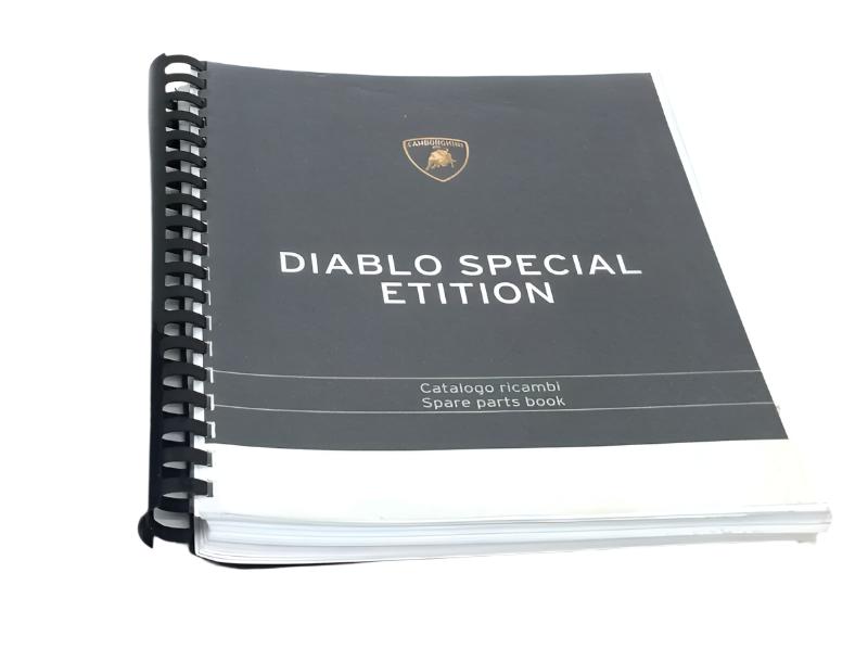 Lamborghini Diablo S.E MY 1994 Spare Parts Catalog (Spiral Bound Reprint) - 901325716-RP