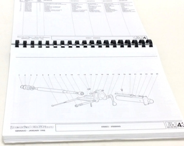 Lamborghini Diablo S.E MY 1994 Spare Parts Catalog (Spiral Bound Reprint) - 901325716-RP