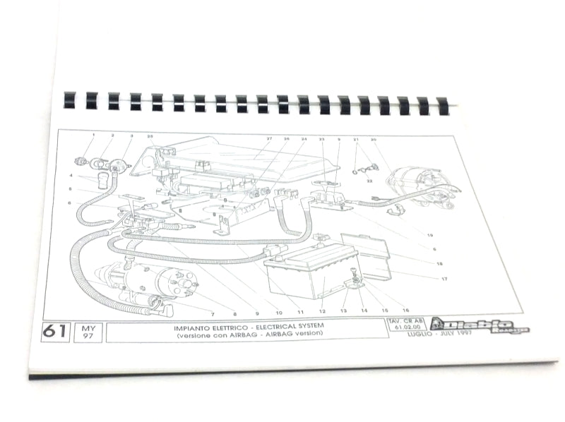 Lamborghini Diablo Roadster MY 1997 Spare Parts Catalog (Spiral Bound Reprint) - 901325729-RP