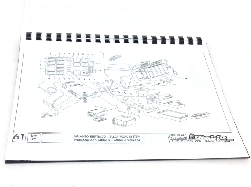 Lamborghini Diablo Roadster MY 1997 Spare Parts Catalog (Spiral Bound Reprint) - 901325729-RP