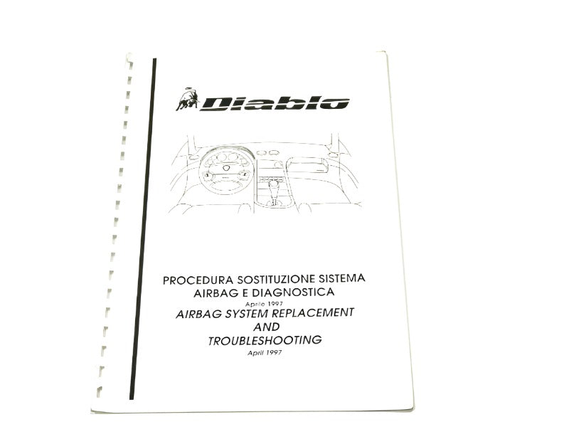 New 1997 Lamborghini Diablo Airbag Diagnostics Repair Illustrations Catalogue