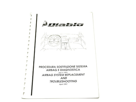 New 1997 Lamborghini Diablo Airbag Diagnostics Repair Illustrations Catalogue