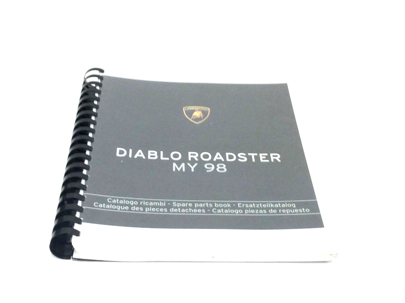 New 1998 Lamborghini Diablo Roadster Parts & Illustrations Catalogue