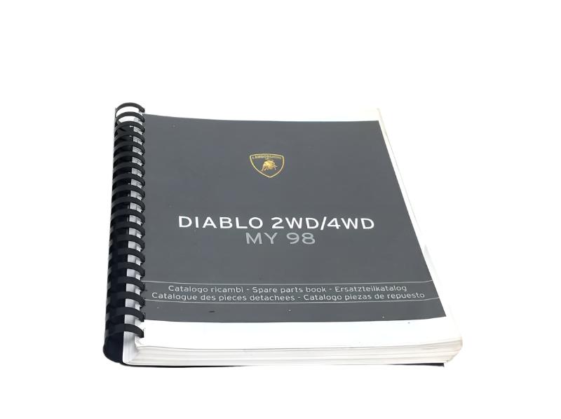 Lamborghini Diablo 2wd/4wd MY 1998 Spare Parts Catalog (Spiral Bound Reprint) - 901325741-RP