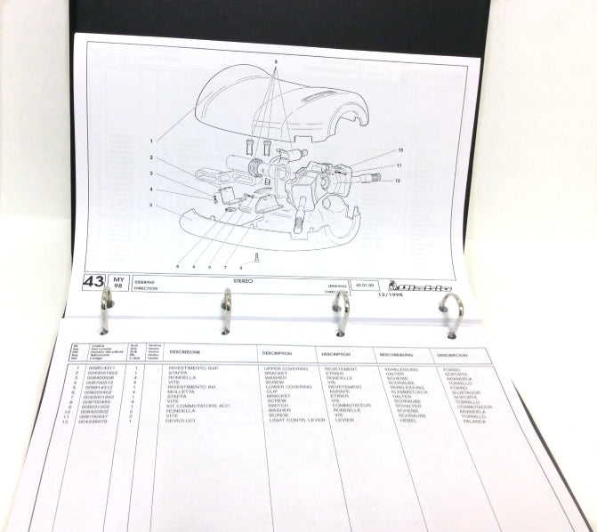 New OEM 1998 Lamborghini Diablo 2WD - VT Parts & Illustrations Catalogue