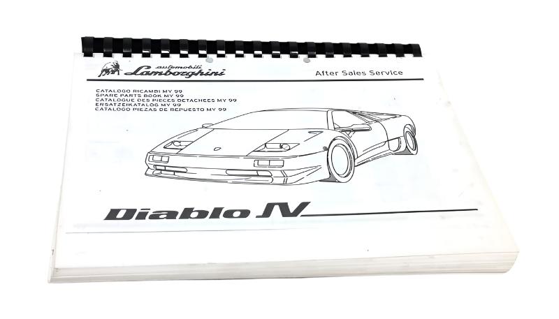 Lamborghini Diablo SV MY 1999 Spare Parts Catalog (Spiral Bound Reprint) - 901325746-RP