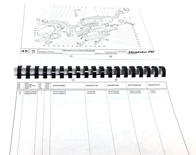 Lamborghini Diablo SV MY 1999 Spare Parts Catalog (Spiral Bound Reprint) - 901325746-RP