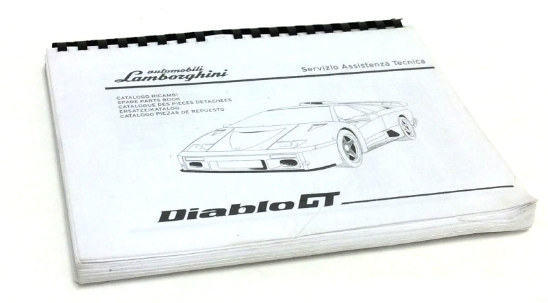 New 2000 Lamborghini Diablo GT Parts & Illustrations Catalogue