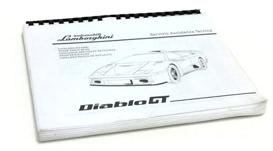 New 2000 Lamborghini Diablo GT Parts & Illustrations Catalogue