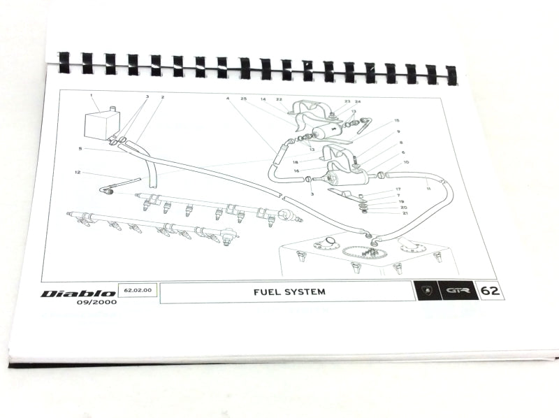 Lamborghini Diablo GTR MY 1999 Spare Parts Catalog (Spiral Bound Reprint) - 901325766-RP