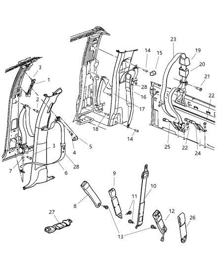 Seat Belt Rear Outer
