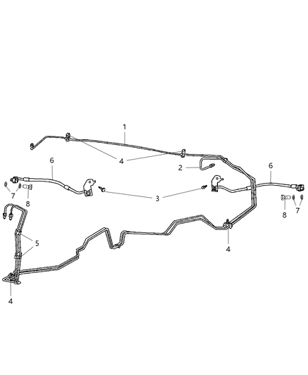New 2005-2008 Fits Chrysler Pacifica Line-Brake - Part # 4683847AE