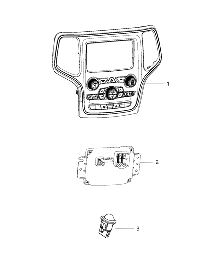 New 2015 Fits Chrysler Grand Cherokee Control-Vehicle Feature Controls - Part # 68254019AA