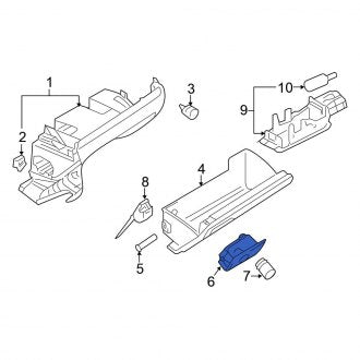 New OEM Genuine Volkswagen, Front Glove Box Handle - Part # 5C7857147BH67