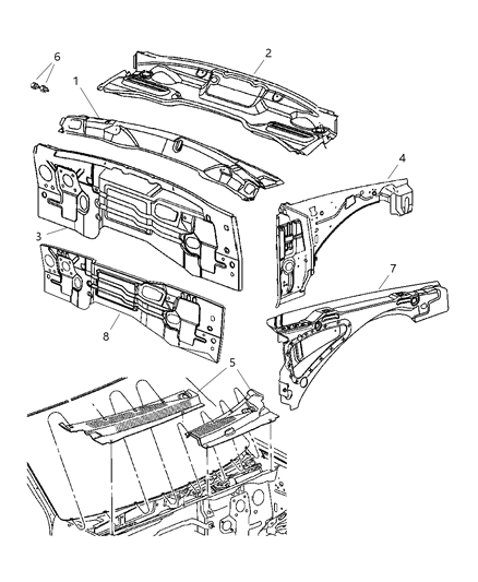 New 2006-2010 Fits Chrysler Grand Cherokee Panel-Dash - Part # 55394100AK