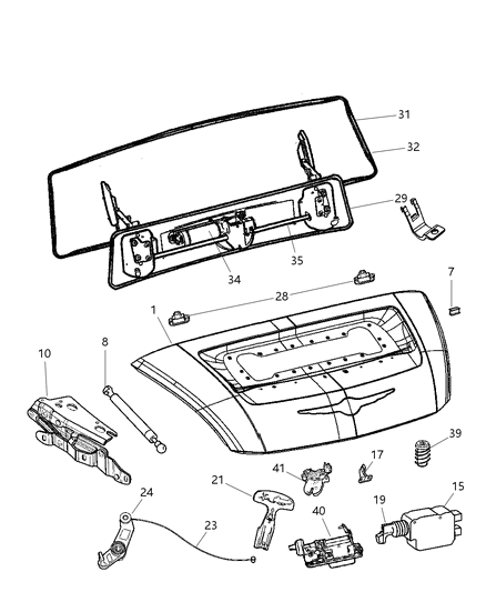 Lock Assy Trunk Lid Crossfire