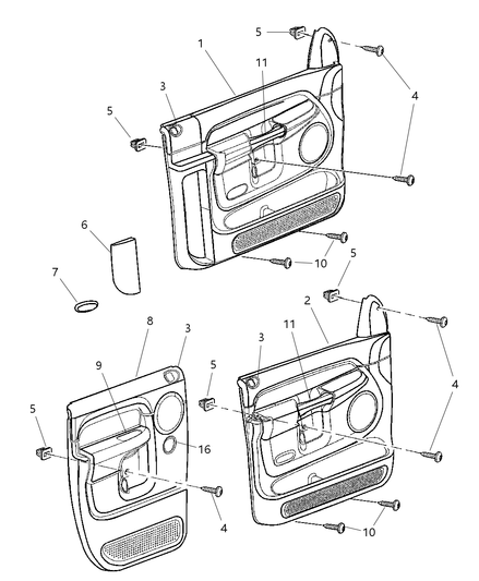 Panel Rear Door Trim