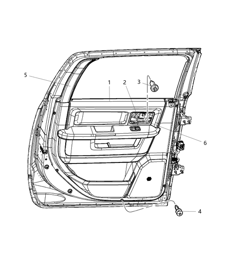 New 2012 Fits Chrysler 2500 Panel-Rear Door Trim - Part # 1TT132DVAB