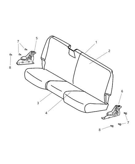 Bolt Seat Attach Rear Seat Back