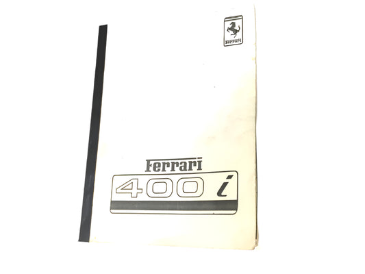 New Reprinted 1980 Ferrari 400i Owners Manual Handbook