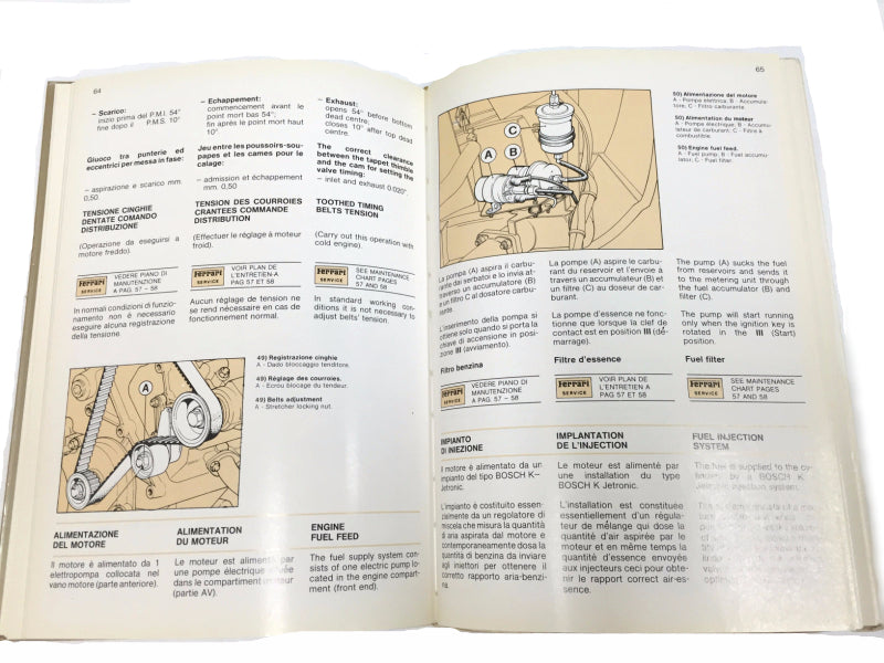 New OEM 1980 Ferrari Mondial 8 Owners Handbook Manual Cat. 191/80